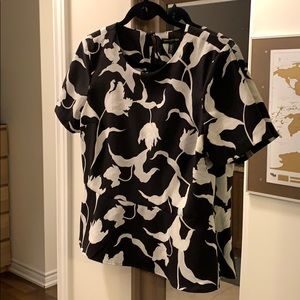 Banana Republic floral peplum shirt